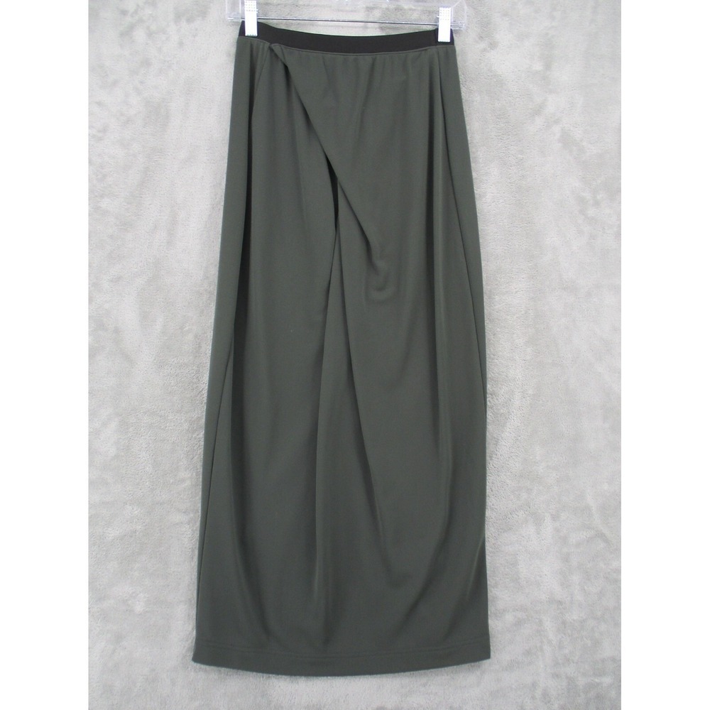 Divka Skirt Womens 2 US Small Avant Garde Draped Front Japan Stretch Maxi Modest